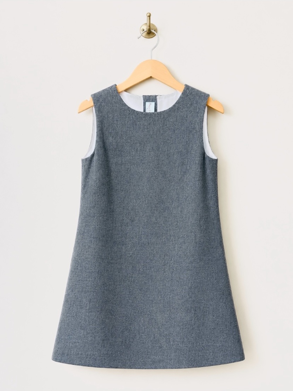 Papa d' Anjo Gray Sleeveless A-Line Dress Classic  Minimalist Shift Dress Size 6